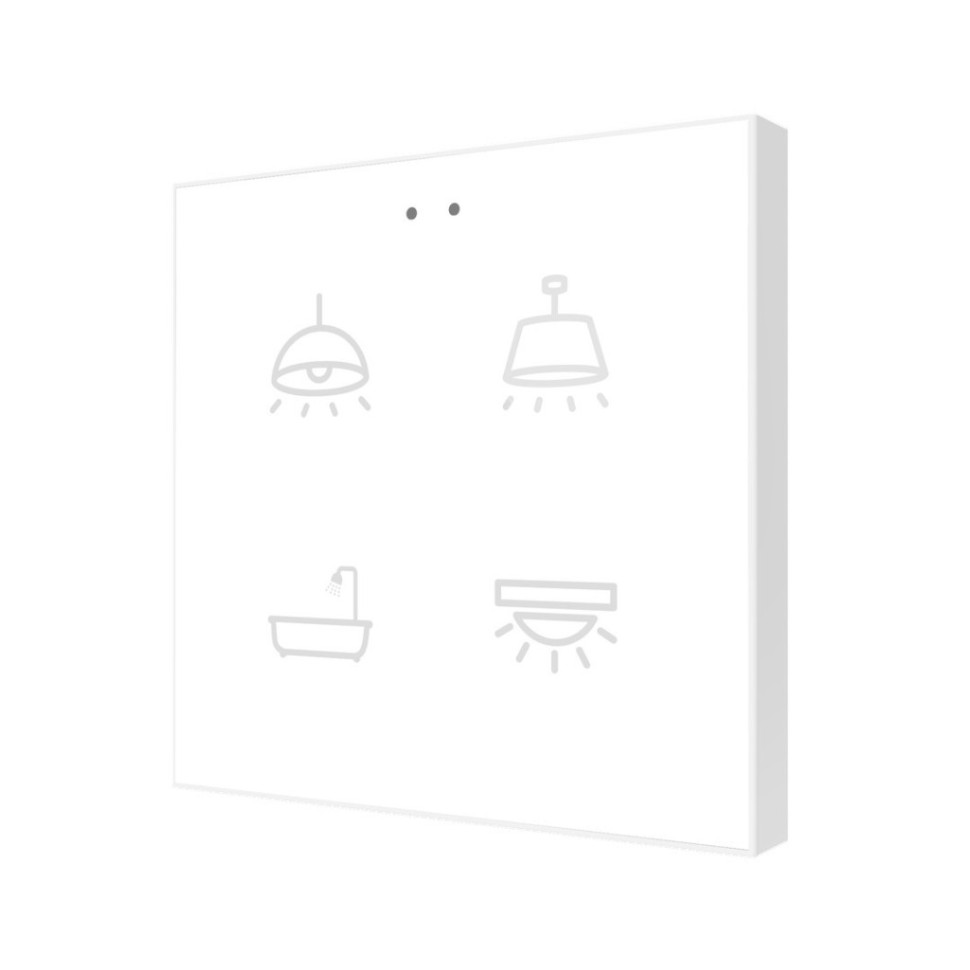 Выключатель сенсорный KNX, с подсветкой клавиш Zennio Flat v2