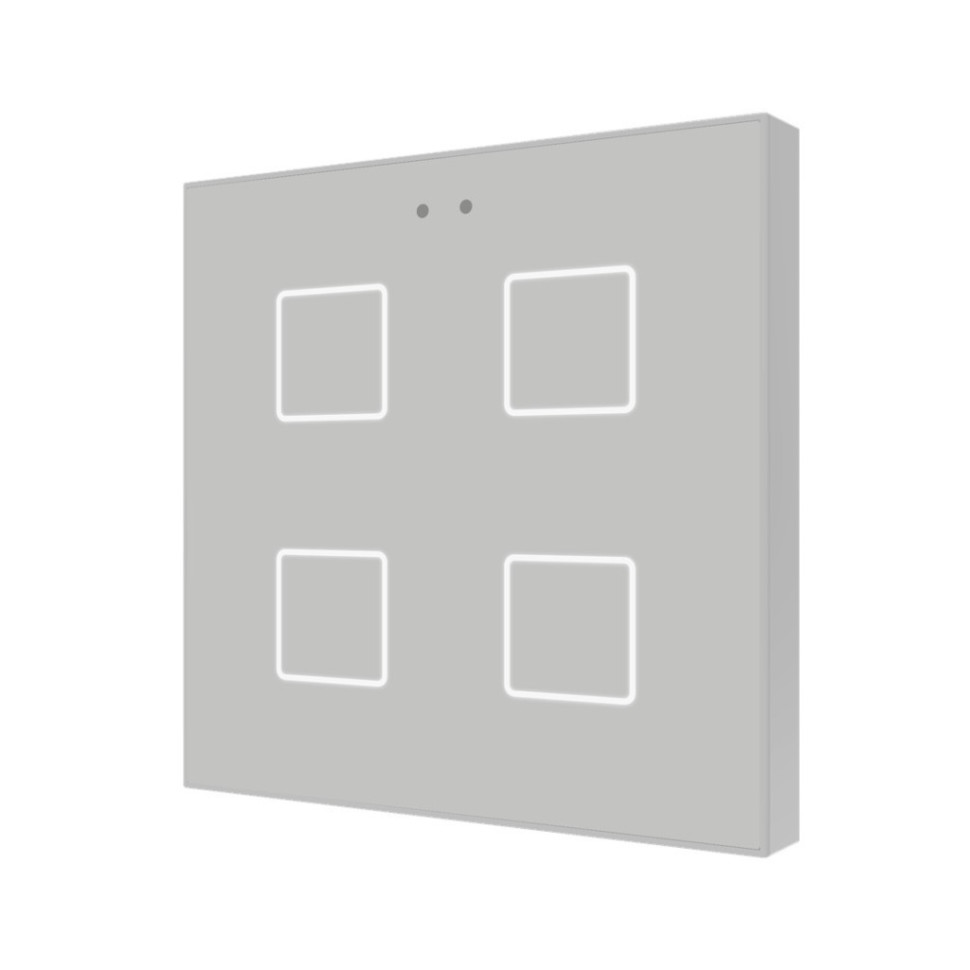 Выключатель сенсорный KNX, с подсветкой клавиш Zennio Flat v2