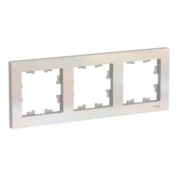 Рамка Systeme Electric Atlas Design на 3 поста, жемчуг ATN000403