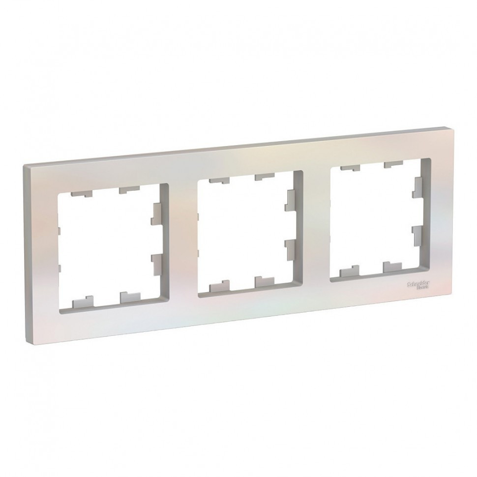ATN000403 Рамка Systeme Electric Atlas Design на 3 поста жемчуг