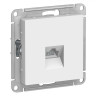 Розетка Systeme Electric Atlas Design RJ-45 кат. 5е, белая ATN000183