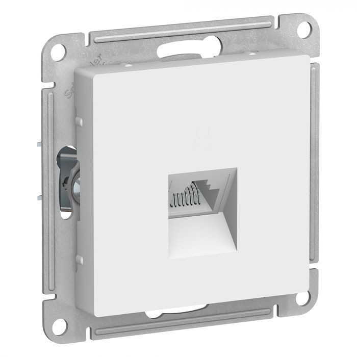 Розетка Systeme Electric Atlas Design RJ-45 кат. 5е белая ATN000183 