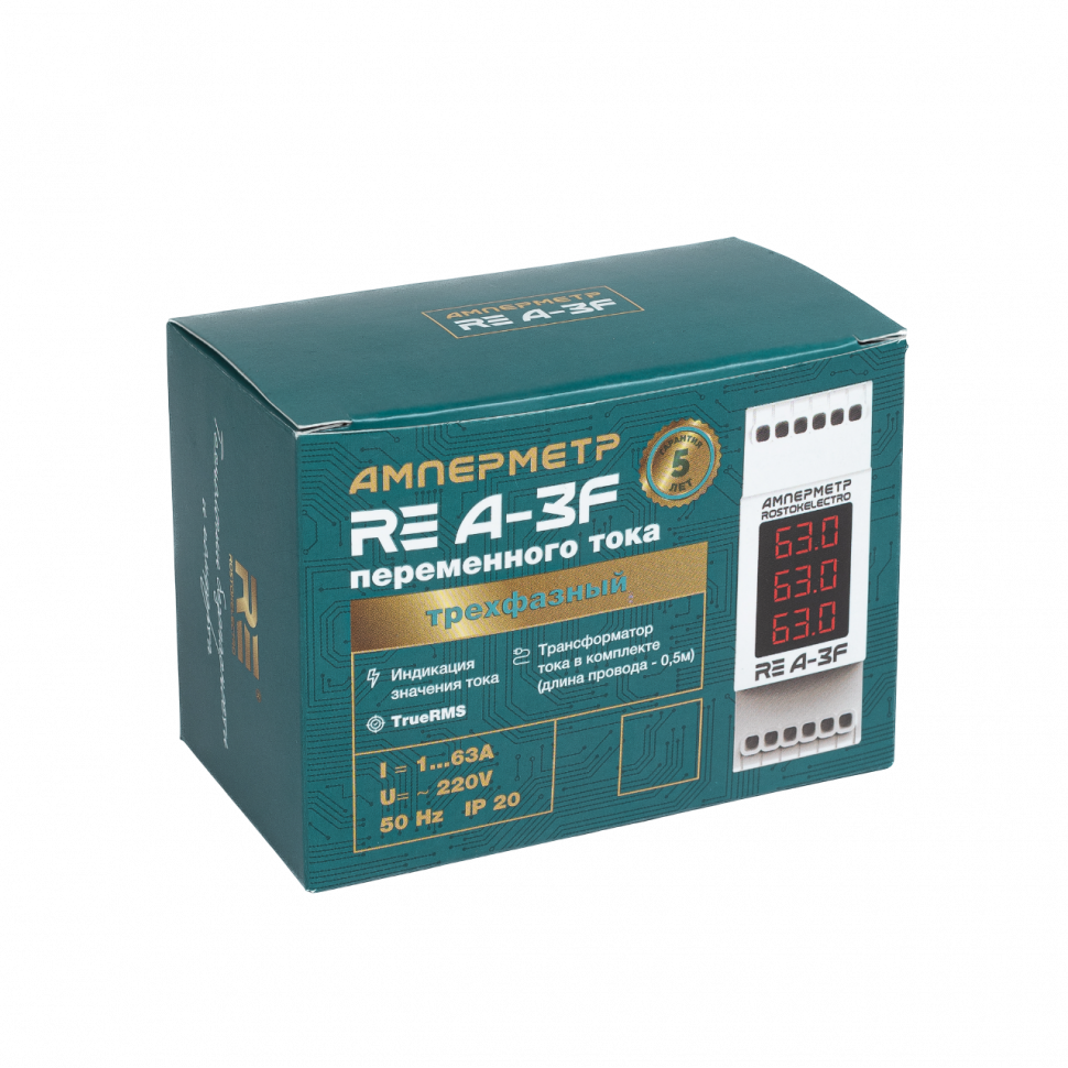 Амперметр трёхфаный ROSTOKELECTRO (DigiTOP) RE A-3F