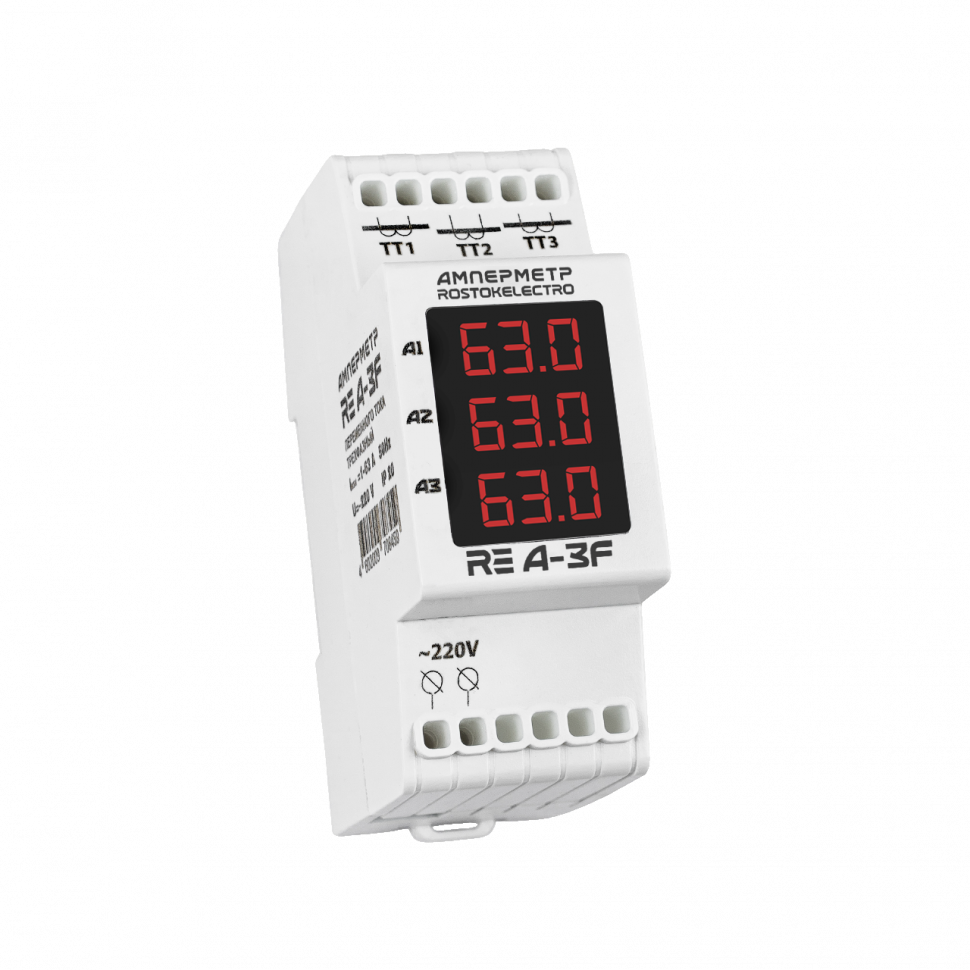 Амперметр трёхфаный ROSTOKELECTRO (DigiTOP) RE A-3F