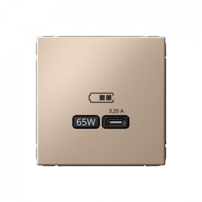 Зарядное устройство USB тип-С 65Вт высокоскор.заряд. QC, PD, механизм, Schneider Electric Art Gallery Песочный GAL001227