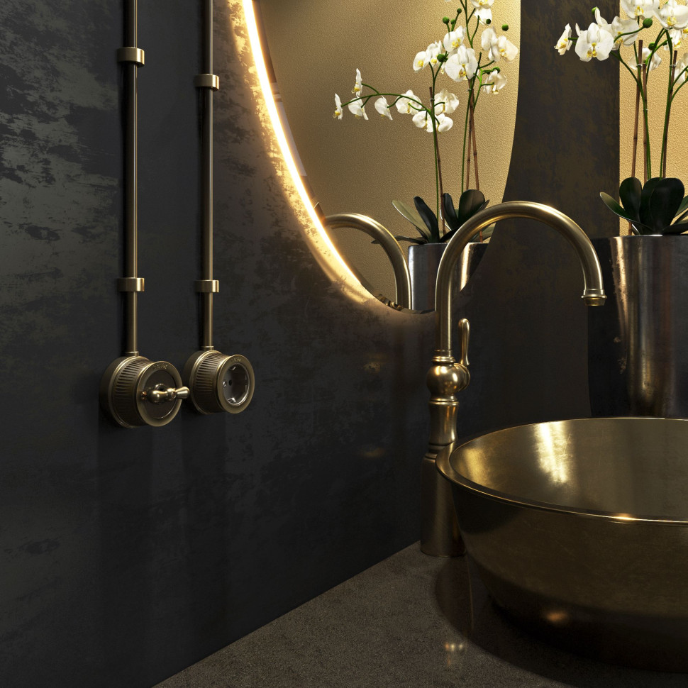 Переключатель/выключатель одноклавишный бронзовый ретро W5712012