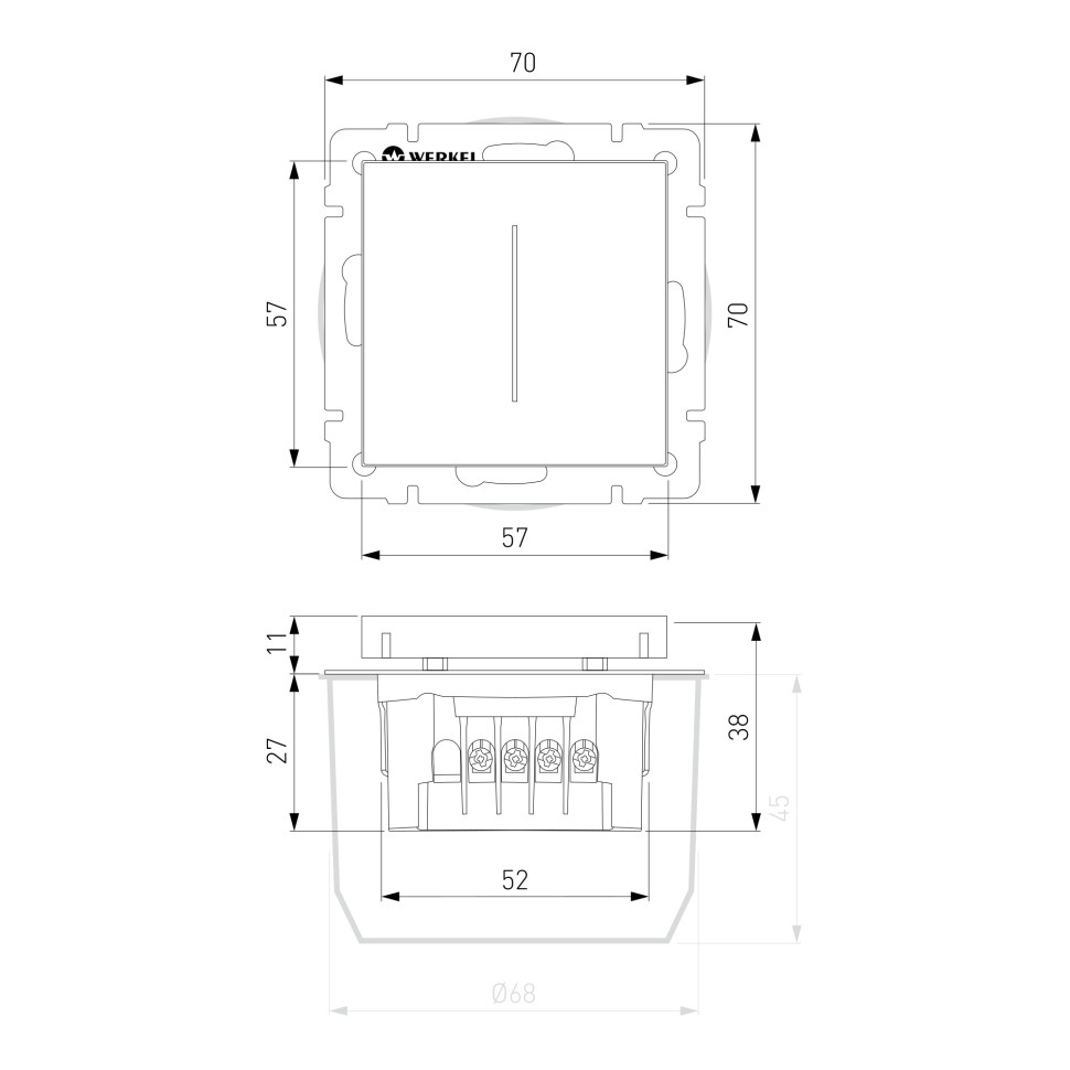 Умный сенсорный диммер (дымчатый) W3443141