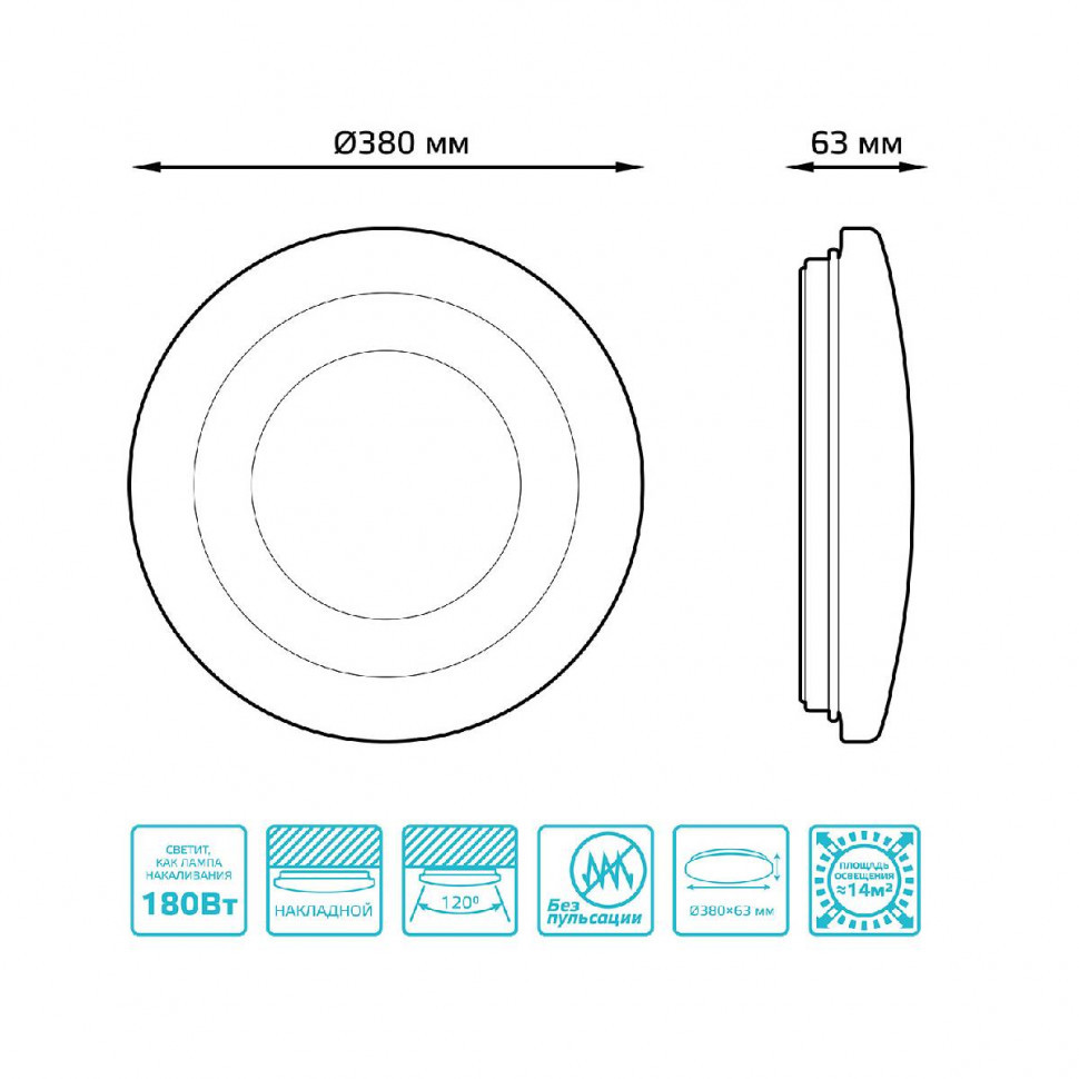 Потолочный светильник Gauss 941411224R