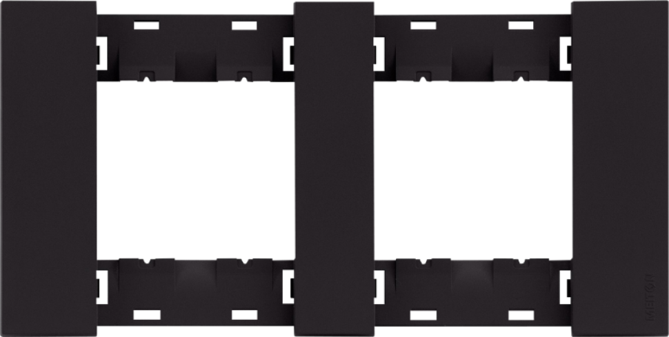 Рамка 2-ая цвет-черный матовый MEITON AA4802M2AG