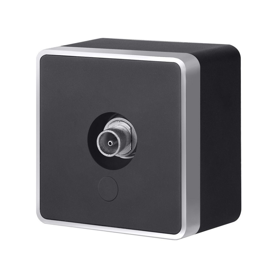 ТВ-розетка оконечная Gallant черный с серебром W5083034 W5083034