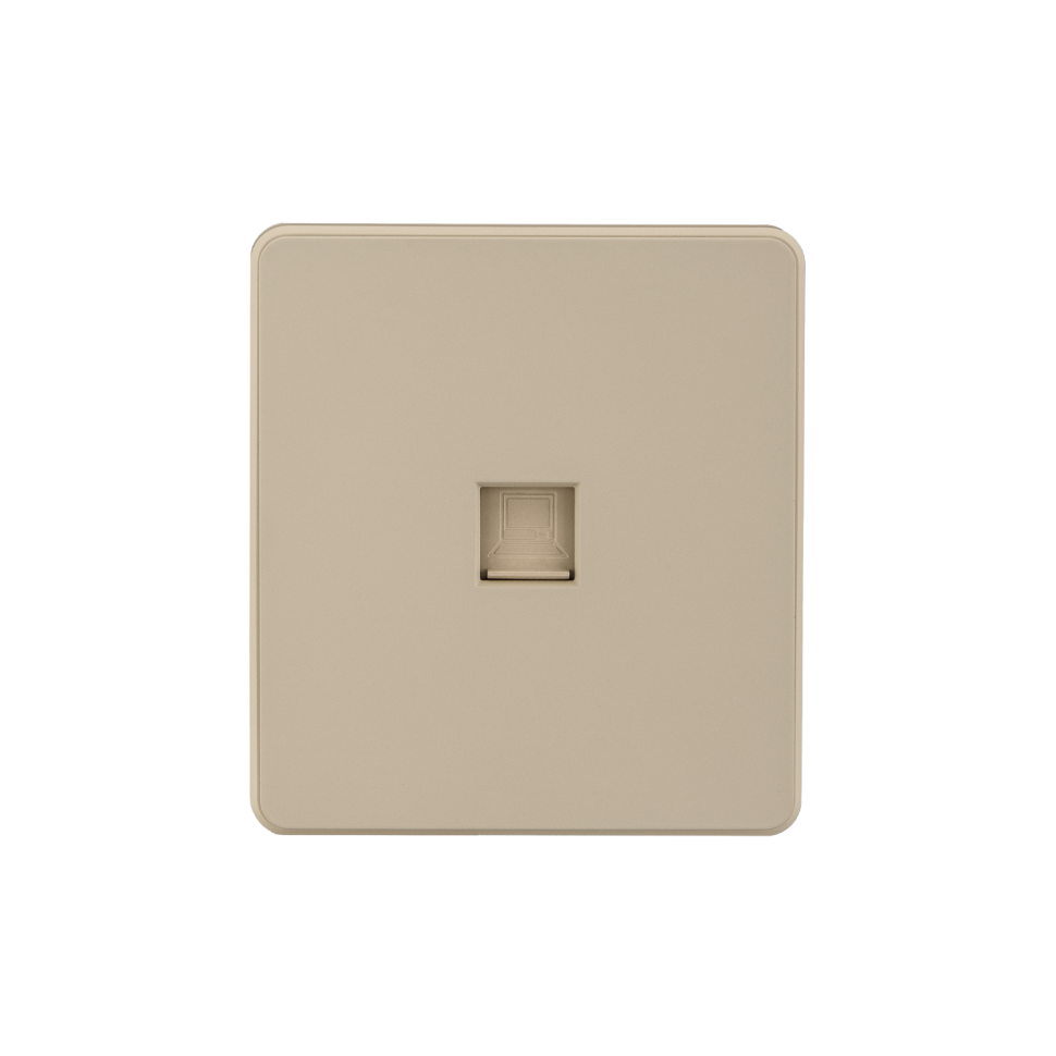 KRANZ Розетка ROUND компьютерная RJ45 кат6 с/у шелк KR-78-0724-7