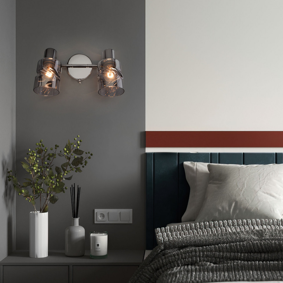 Настенный светильник с выключателем 20120/2 перламутровое золото