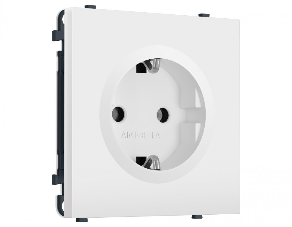 MS826010 Комплект механизма электрической розетки SIGMA Белый мягкое касание 50Hz 2P+E с/з 16A-250V QUANT PRO (SP8260, PR141)