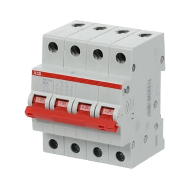 Рубильник ABB SHD204/63 AC/DC 4P 63A 10кА 2CDD274111R0063