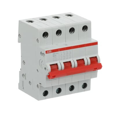 Рубильник ABB SHD204/63 AC/DC 4P 63A 10кА 2CDD274111R0063
