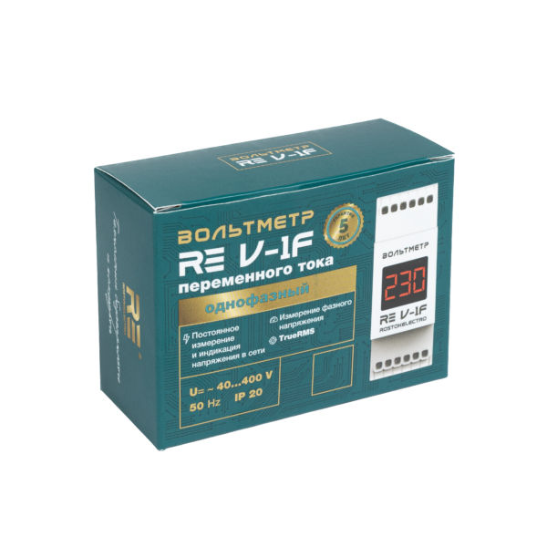 Вольтметр однофазный ROSTOKELECTRO (DigiTOP) RE V-1F