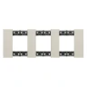 Рамка тройная (2+2+2 мод) без суппорта немецкий стандарт Bticino Living Now песочный