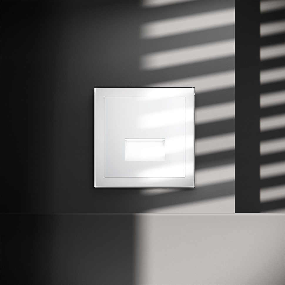 Подсветка светодиодная встраиваемая VOLTUM S70, (белый глянцевый)