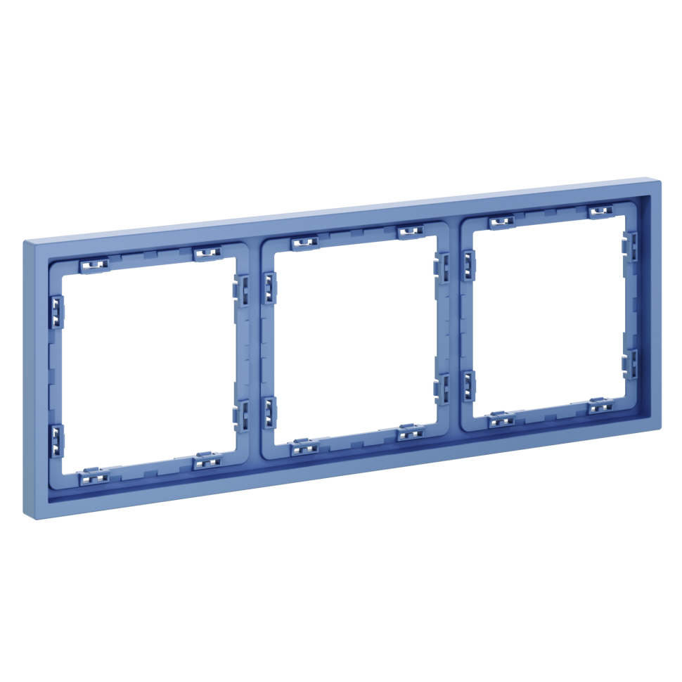 Рамка пластиковая VOLTUM S70 на 3 поста, (деним)