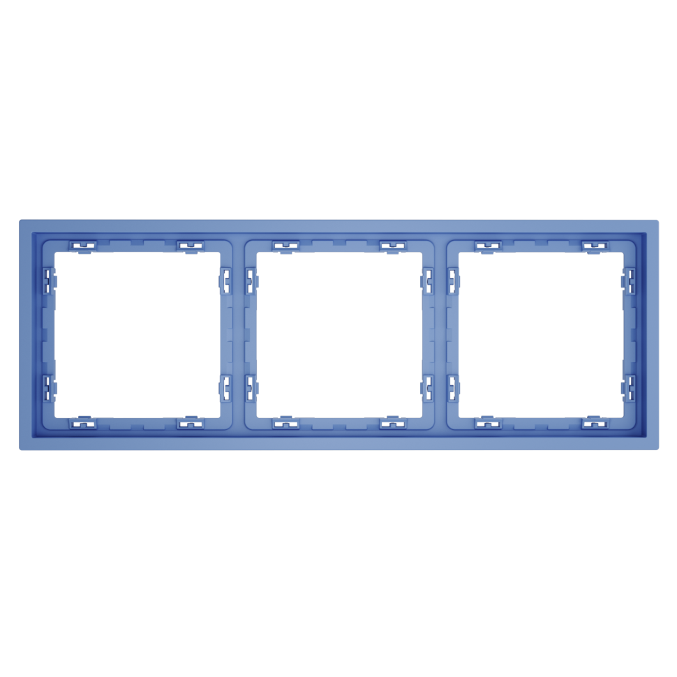 Рамка пластиковая VOLTUM S70 на 3 поста, (деним)