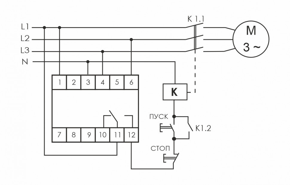 Реле контроля наличия, асимметрии фаз и чередования фаз CKF-317