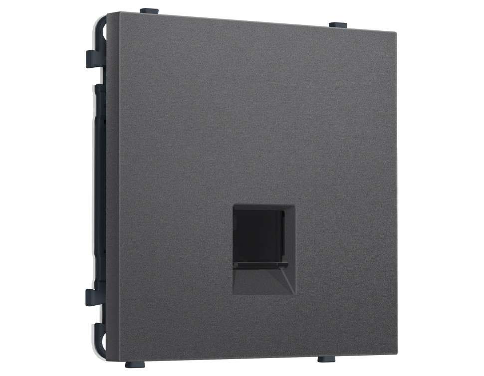 MS662005 Комплект механизма компьютерной розетки SIGMA Антрацит серый RJ-45 экранированной с/ш QUANT PRO (SP6620, PR185)