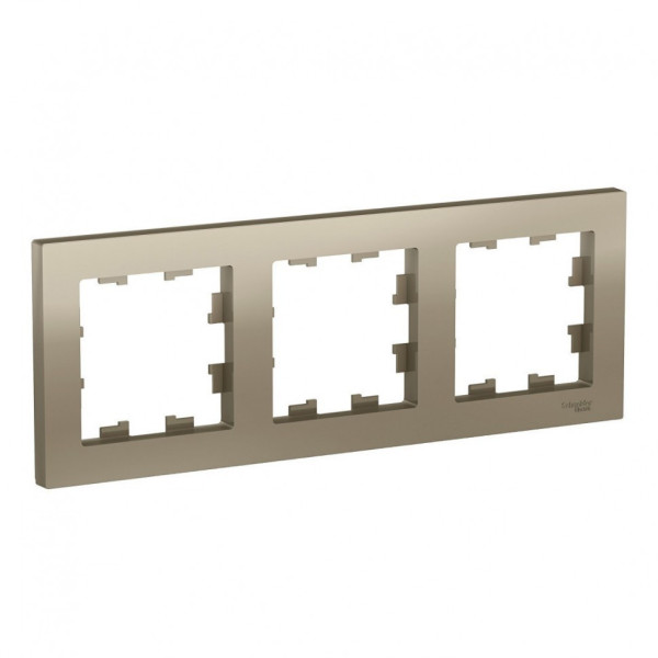 Рамка Systeme Electric Atlas Design на 3 поста, шампань ATN000503