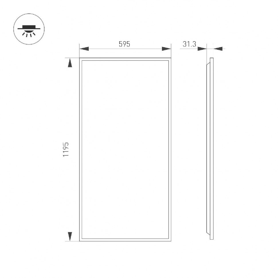 Панель светодиодная Arlight DL-TITAN-S600x1200-60W Day4000 052818