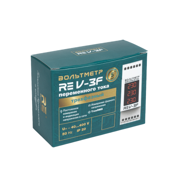 Вольтметр трёхфазный ROSTOKELECTRO (DigiTop) RE V-3F
