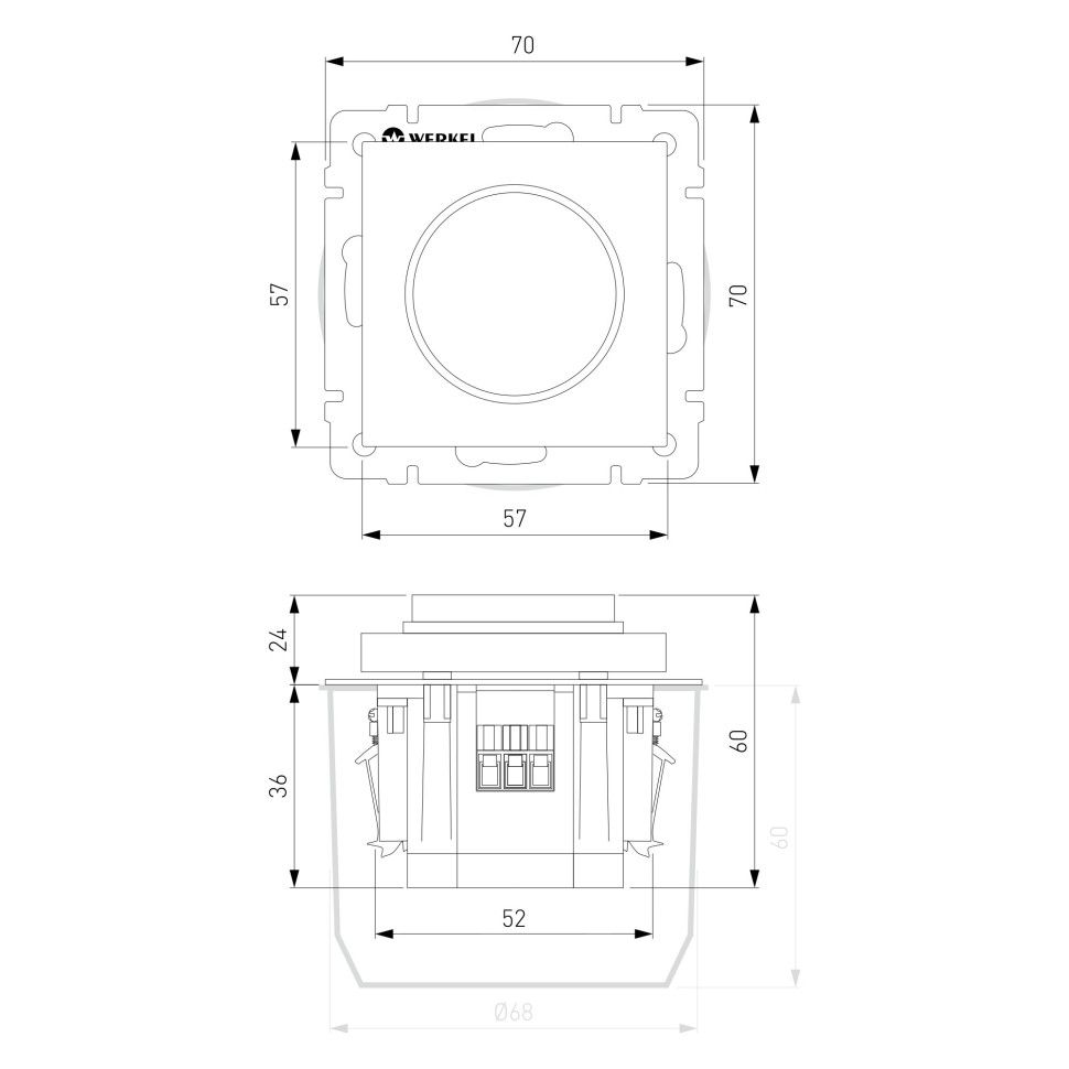 Диммер (перламутровый рифленый) W1142013