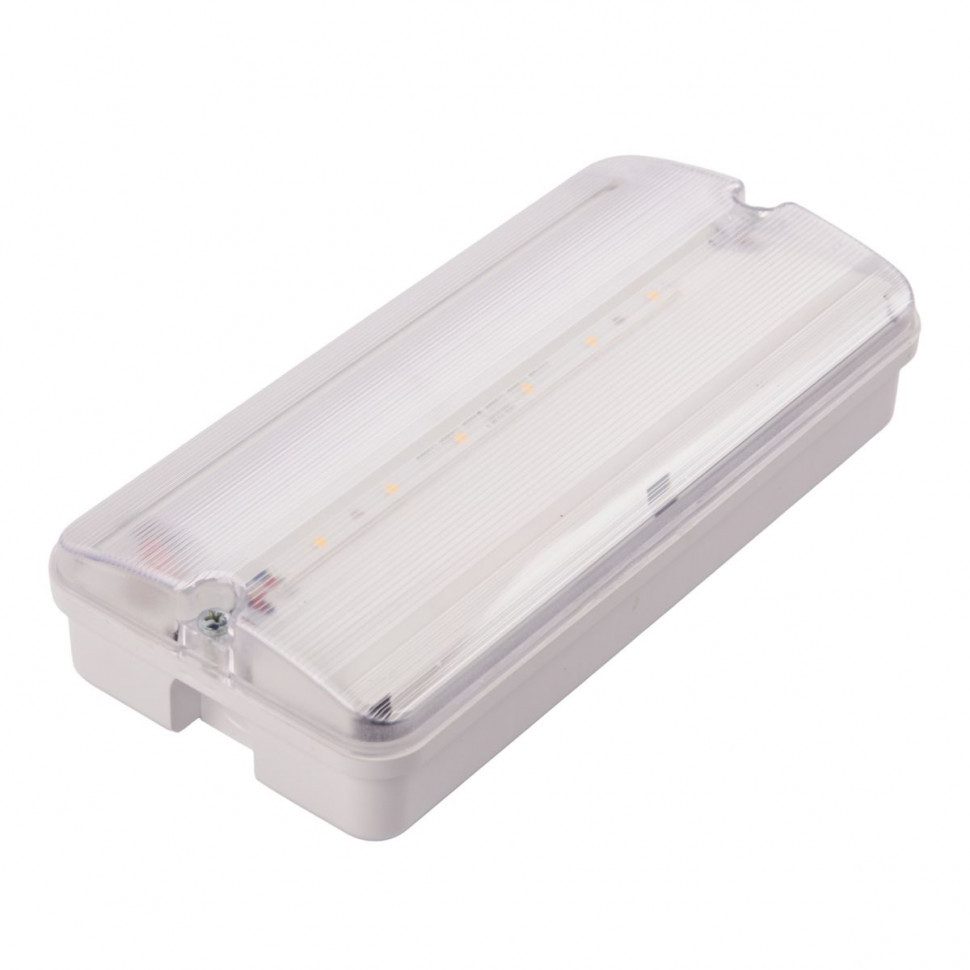 Светильник пылевлагозащищенный Uniel ULW-K25B 6W/4000K/EMG IP65 WHITE UL-00013352