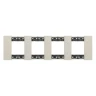 Рамка четверная (2+2+2+2 мод) без суппорта немецкий стандарт Bticino Living Now песочный