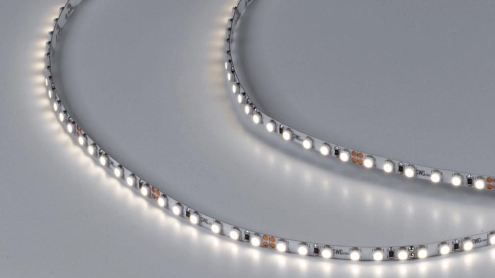  SWG PRO Светодиодная лента SWG PRO 3528, 120 LED/м, 9,6 Вт/м, 24В , IP20, Цвет: Нейтральный белый, SWG3PT120-24-9.6-NW