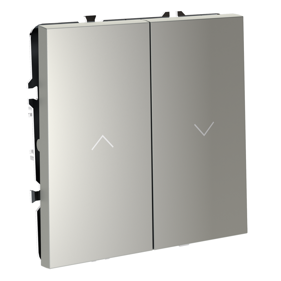 Выключатель встраиваемый VOLTUM S70 для жалюзи 10А, (сталь)