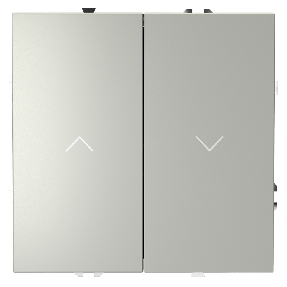 Выключатель встраиваемый VOLTUM S70 для жалюзи 10А, (сталь)