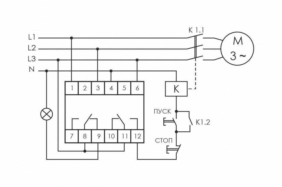 Реле контроля наличия, асимметрии фаз и чередования фаз CKF-318-1