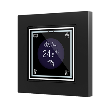 Контроллер комнатный KNX, с экраном 1.18 дюймов, стандарт 55x55мм Zennio Flat 55 Display v2