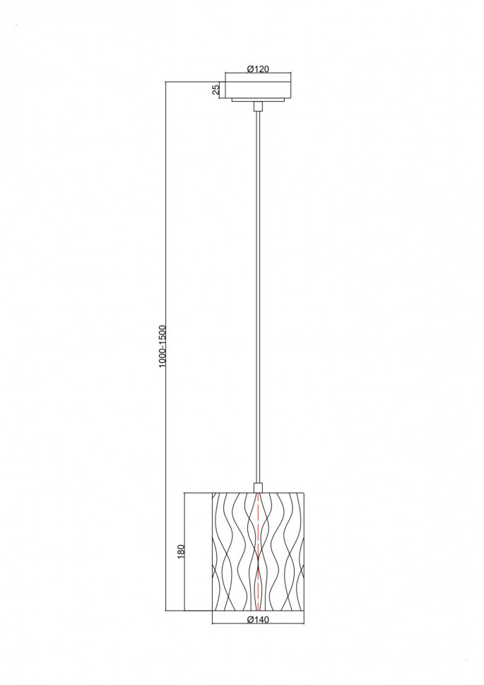 Подвесной светильник Maytoni MOD042PL-01BS