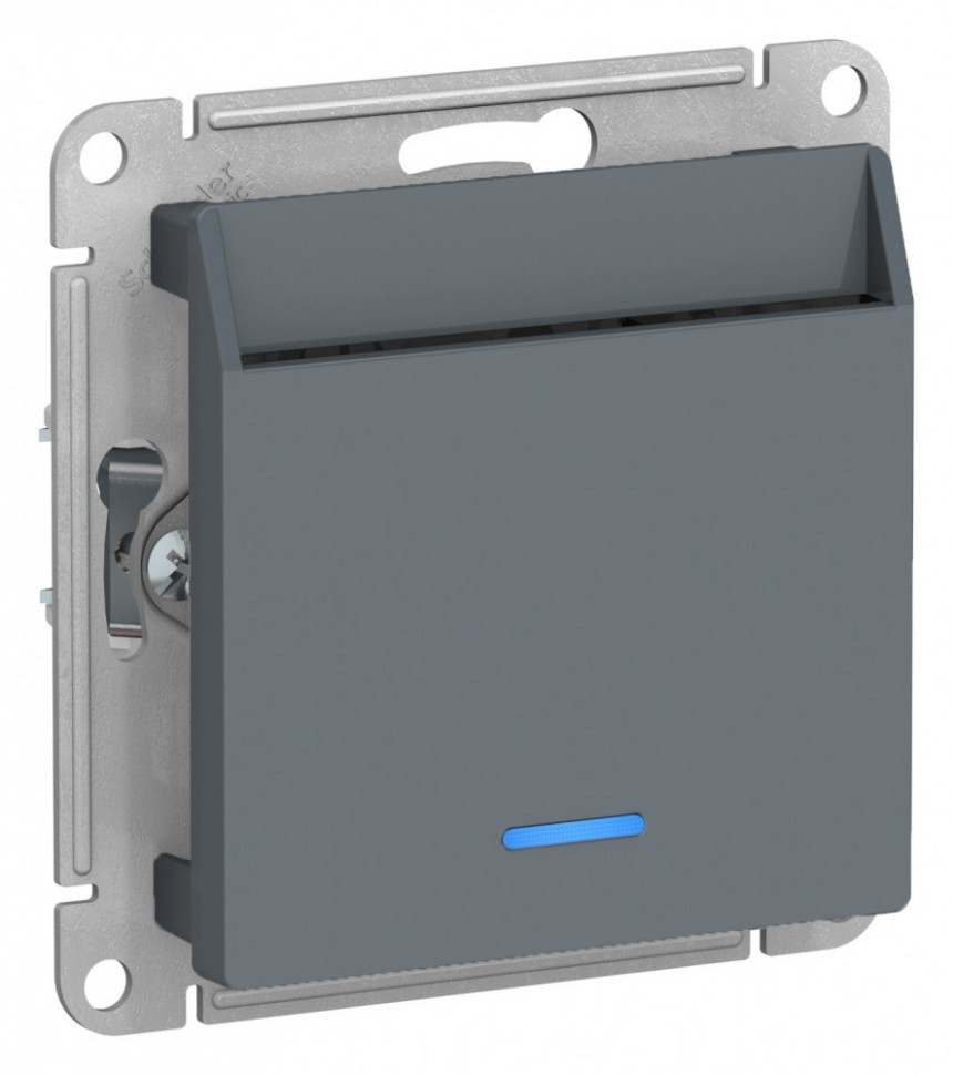 Выключатель для гостиниц Schneider Electric Atlas Design с подсветкой, грифель ATN000767