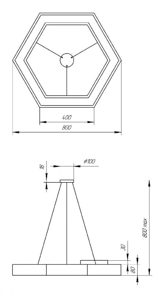 Подвесной светильник Эра Geometria SPO-124-W-40K-051 Б0050556