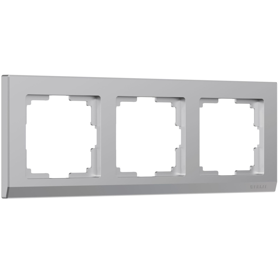 Рамка из поликарбоната на 3 поста Stark серебряный W0031806