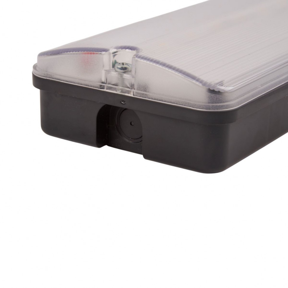 Светильник светодиодный влагозащищенный с БАП Uniel ULW-K25B 6W/4000K/EMG IP65 BLACK UL-00013353