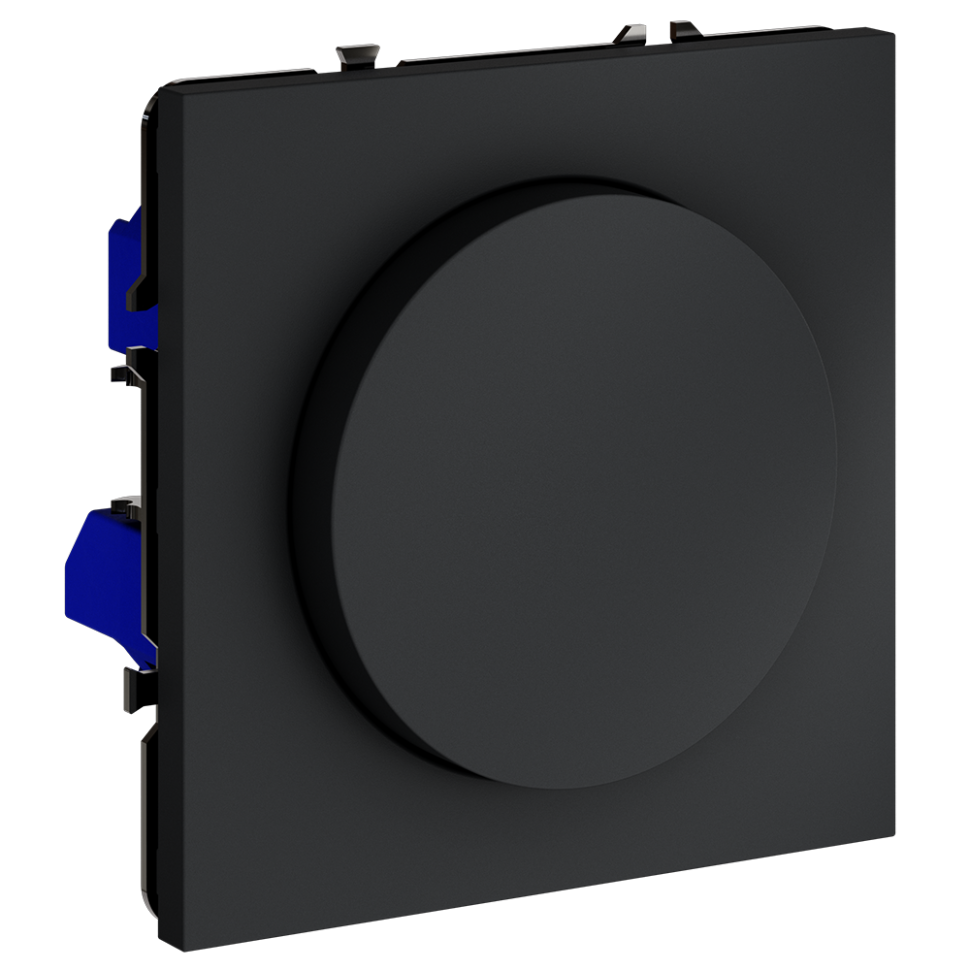 Светорегулятор встраиваемый VOLTUM S70 поворотно-нажимной 600 Вт, (графит)