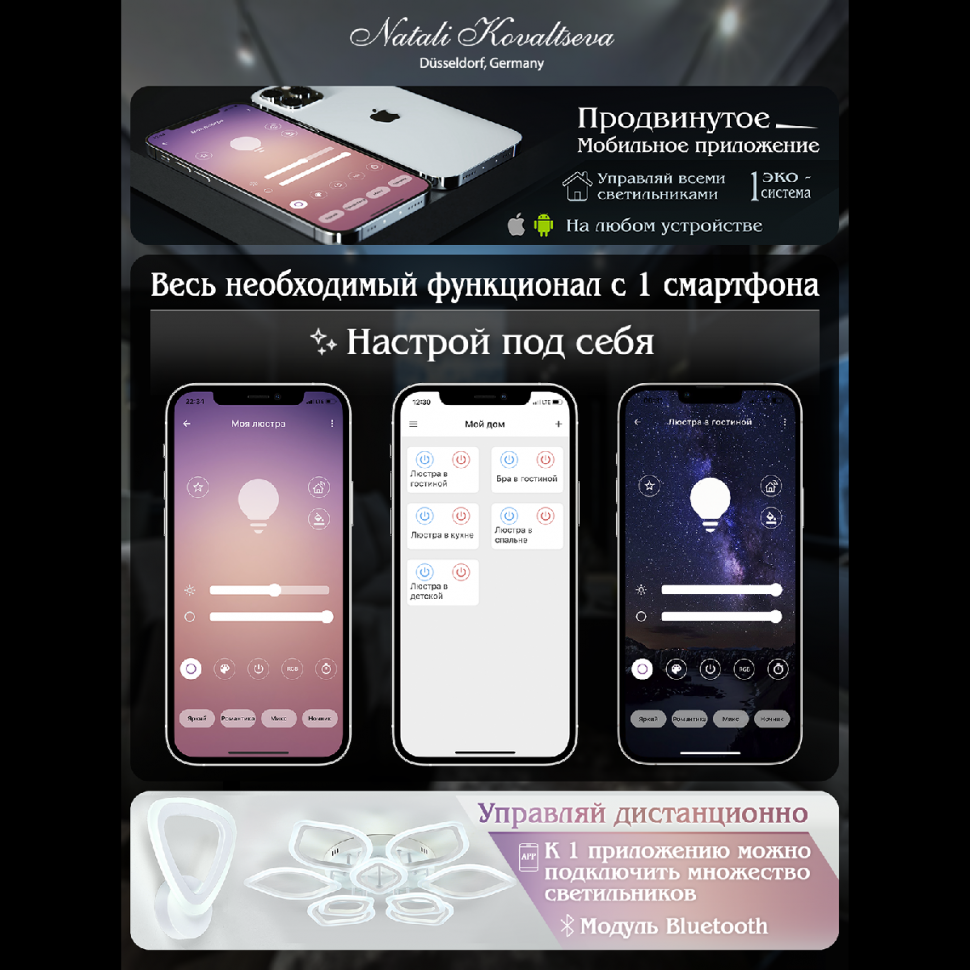 Подвесной светильник Natali Kovaltseva Laud LED LAMPS 81187