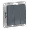 Выключатель трехклавишный Schneider Electric Atlas Design грифель ATN000731