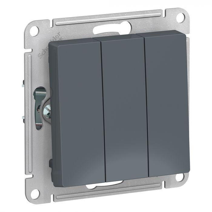 Выключатель трехклавишный Schneider Electric Atlas Design грифель ATN000731