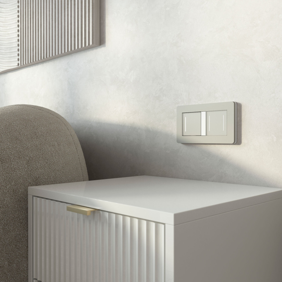 Сенсорный выключатель одноклавишный с подсветкой (дымчатый) W4512014