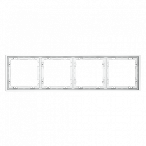 Рамка пластиковая VOLTUM S70 на 4 поста, (белый матовый) VLS100402