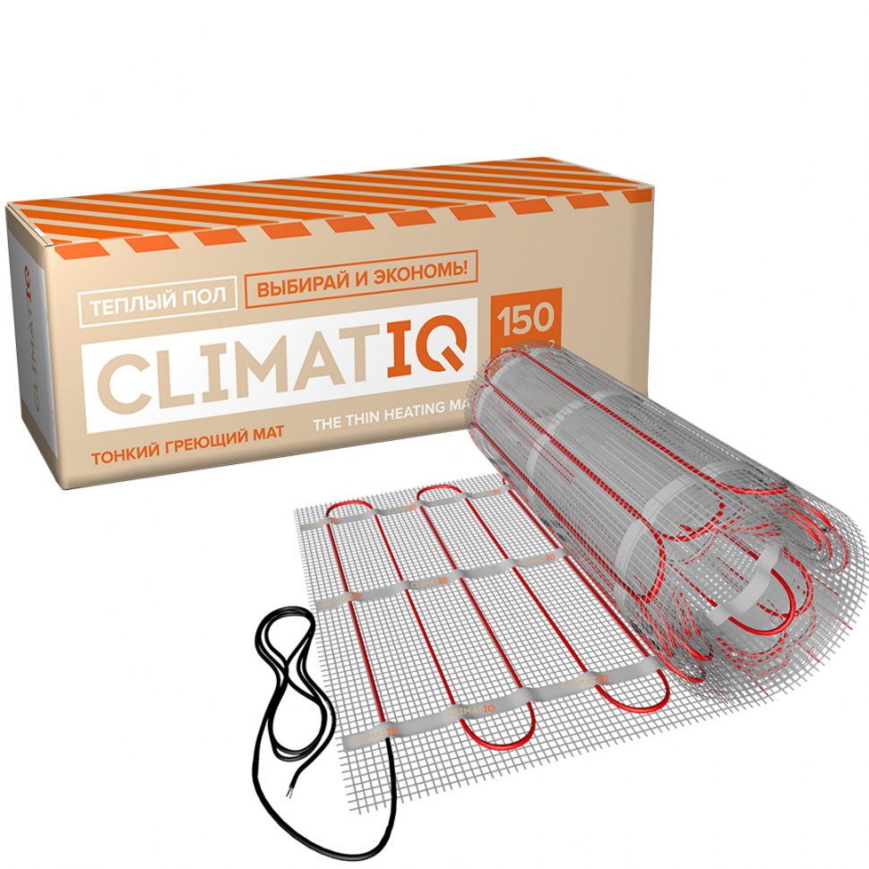 Теплый пол IQWATT тонкий самоклеящийся греющий мат CLIMATIQ MAT 2 кв м
