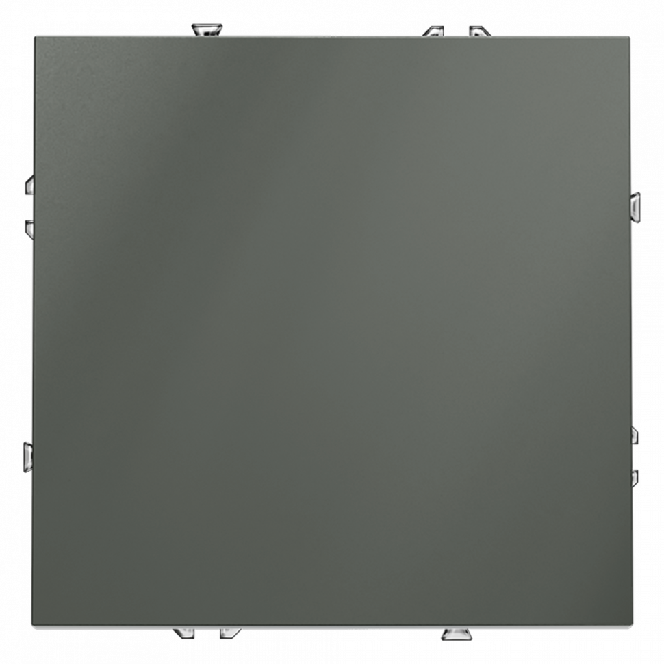 Выключатель встраиваемый VOLTUM S70 одноклавишный 10А, (титан) VLS010106